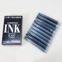 同梱可能 カートリッジインク プラチナ万年筆 水性染料インク SPSQ-400 #1 ブラックｘ１０本入り 日本正規品ｘ１２箱/卸_画像1