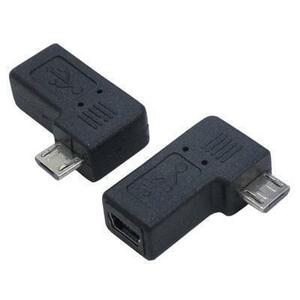 同梱可能 miniUSB-microUSB変換プラグ L型変換アダプタ USBM5-MCRLF 変換名人/4571284882515ｘ１個