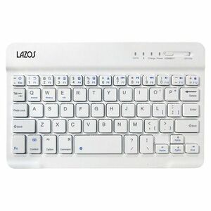 同梱可能 ブルートゥースキーボード Bluetooth 簡単接続！USB充電式 Lazos L-BTK-W/6028ｘ１台