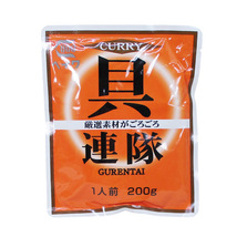 送料無料 レトルトカレー　具連隊　厳選素体がごろごろ 業務用 平和食品 200g×３６食セット/卸　代金引換便不可品_画像1