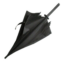 送料無料 和傘 日本サムライ刀傘 日本刀ジャンプ傘 親骨60cm 専用傘袋付ｘ２本セット/卸_画像2