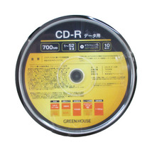 送料無料 CD-R データ用 10枚入 スピンドル GH-CDRDA10/7566 グリーンハウスｘ１個_画像1