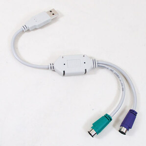 送料無料メール便 PS/2接続キーボードとマウスをUSBに 変換ケーブル 変換アダプタ USB-PS2変換(2分岐) USB-PS2 4571284889156/変換名人の画像1