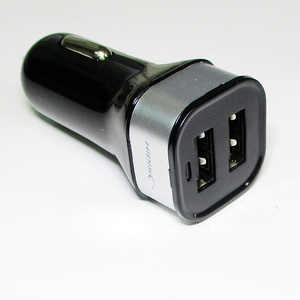同梱可能 車載用DC充電器/2ポートDC-USB充電器 高出力3.4Ａ HIDISC HDUDCC2P3ABK/0272ｘ２本セット/卸