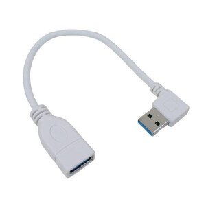 送料無料メール便 USB3.0 L型ケーブル 延長 20cm（右向き変更L）Atype USB3A-CA20RL 4571284882737 変換名人