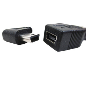 送料無料 miniUSB延長ケーブル 左向きL型・オス - メス 20cm USBM-CA20LL 変換名人/2324