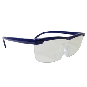 送料無料 メガネ型ルーペ ブルーライトカット 1.6倍 ノンスリップ鼻パッド 眼鏡型ルーペ WJ-8069ｘ２本セット/卸