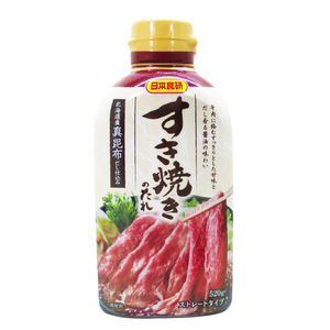 送料無料 すき焼きのたれ ５２０ｇ 北海道産真昆布使用 日本食研/3726ｘ１２本セット/卸 代金引換便不可品