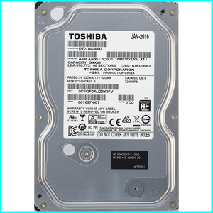 TOSHIBA DT01ACA050 HP P/N 661697-001 3.5インチ SATA600 500GB 1350回 7011時間