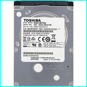 TOSHIBA MQ01ABF050 2.5インチ 7mm SATA600 500GB 846回 7323時間