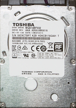 TOSHIBA MQ01ABF032 2.5インチ 7mm SATA600 320GB 40回 14692時間_画像1
