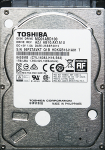 東芝 MQ01ABD100 2.5インチ 9.5mm SATA300 1TB 86回 194時間