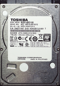 東芝 MQ01ABD100 2.5インチ 9.5mm SATA300 1TB 17回 356時間