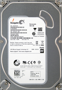 Seagate ST500DM002-1BD142 DP/N 09CF26 3.5インチ SATA600 500GB 1185回 15265時間