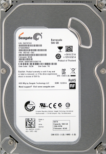 Seagate ST500DM002-1BD142 DP/N 09CF26 3.5インチ SATA600 500GB 1143回 17561時間