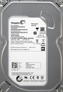 Seagate ST500DM002-1BD142-501 DP/N 09CF26 3.5インチ SATA600 500GB 879回 13365時間