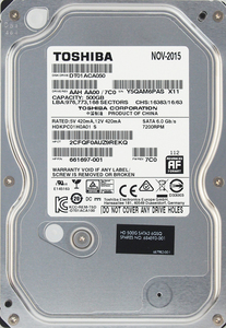 TOSHIBA DT01ACA050 HP P/N 661697-001 3.5インチ SATA600 500GB 717回 20441時間