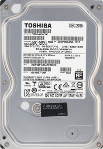 TOSHIBA DT01ACA050 HP P/N 661697-001 3.5インチ SATA600 500GB 863回 5302時間