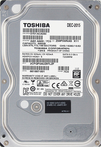 TOSHIBA DT01ACA050 HP P/N 661697-001 3.5インチ SATA600 500GB 743回 5261時間