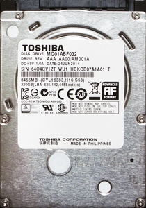 TOSHIBA MQ01ABF032 2.5インチ 7mm SATA600 320GB 259回 18586時間