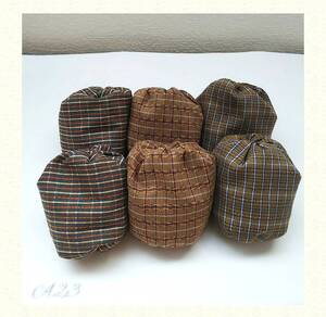 着物リメイク 小豆入り お手玉 6個 シンプル柄 ハンドメイド おうち遊びなどに