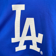 MLB公式 【3XL】ニューエラ NEW ERA ロサンゼルス ドジャース Los Angeles Dodgers MLB パーカー フーディー 綿100％ 青 ビッグロゴ 袖柄_画像2