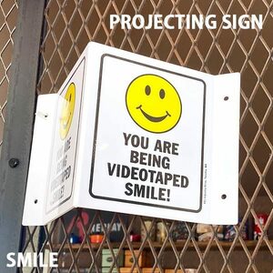 PROJECTING SIGN プロジェクトサイン プラスチック製 SMILE 店舗 オフィス サインプレート ガレージ 立体 看板 アメリカ