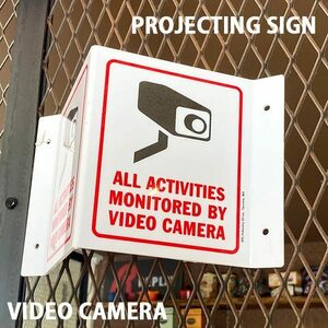 PROJECTING SIGN プロジェクトサイン プラスチック製 VIDEO CAMERA 店舗 オフィス サインプレート ガレージ 立体 看板 アメリカ