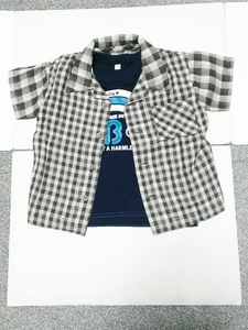☆美品☆ハンドメイド 半袖シャツとTシャツのセット サイズ100