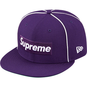 希少★新品本物【紫★7 1/2】★Box Logo Piping New Era ボックスロゴ パイピング ニューエラ 正規店購入 限定品 入手困難 Supreme 2017S/S