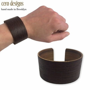 * prompt decision super-discount sale New York Brooke Lynn departure CERO DESIGNS Cello design natural tree pra i wood wooden bangle walnut woman oriented 2 number 