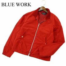 BLUE WORK ブルーワーク トゥモローランド ダブルジップ★ タンク スイングトップ ブルゾン ジャケット Sz.S　メンズ　A1T10134_8#O_画像1