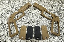 [新品auction限定特価！] Recover Tactical M1911 グリップ＆レールアーマー（TAN）/リアクティブホルスター セット 右用（BK）_画像6