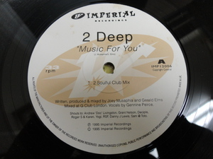 2 Deep - Music For You オリジナル原盤 12 アップリフト VOCAL HOUSE 視聴