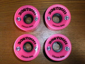 * new goods unused dog Town Cruiser wi-ruDOGTOWN CRUISER WHEELS K9 59mm/84a neon pink 4 piece set *