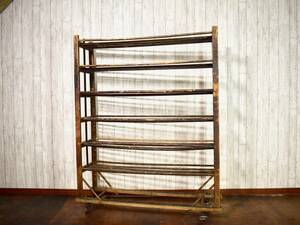  antique wood beige The Cars rack pie rack shoes rack store display shoes box display shelf America Vintage interior 