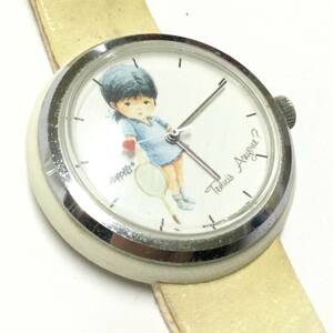 [ Showa Retro * rare Vintage ] hand winding mo pet for children machine wristwatch tennis young lady character watch 