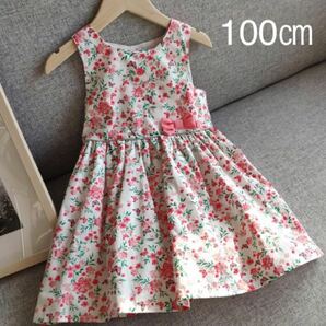 花柄ワンピース ベストスカート 100 キッズ女の子 韓国子供服