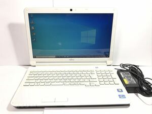 032404 新品SSD512GB 最強Core i7 メモリ8GB 富士通 AH56/H ホワイト Windows10 ブルーレイUSB3.0 FMVA56HWZ