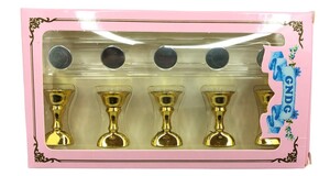 ネイルチップスタンド クリスタルチップスタンド アクリルスティック マグネットタイプ ジェルネイル ゴールド