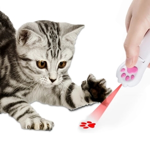 猫 おもちゃ LED ライト レーザーポインター 猫じゃらし ねこ ネコ 玩具 運動不足 ストレス解消 肉球 猫じゃらし 白