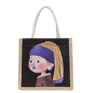 ミニトートバッグ アート 可愛い サブバッグ ランチバッグ