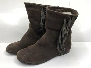 EMU サイドフリンジ ブーツ Birdsville Lo Boot 23cm ブラウン レディース エミュ 22030202