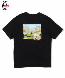 特注サイズ Mountain CHUMS Logo T-Shirt Black マウンテン チャムス ロゴ Tシャツ（メンズ）ブラック／黒 CH01-1967／XXL／2XL