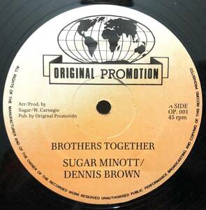 レア 倉庫出 少数刷り 1992 Dennis Brown & Sugar Minott / Brothers Together シュガー マイノット デニス ブラウン Original Promotion