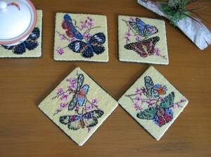 ... needle Point * hand embroidery Coaster 