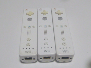 BR7【送料無料 即日配送 動作確認済】Wii リモコン 3個セット　RVL-003 任天堂純正 ホワイト　白　ブラック　黒