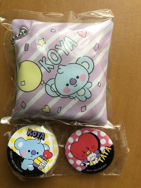 BT21クッション型チャーム&缶バッチ