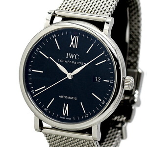 IWC ポートフィノ メンズ腕時計 自動巻 IW356506 SS 黒文字盤 箱