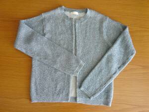 Balllsey Ballsey Tomorrowland cardigan lame button less knitted silver 